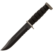Kabar D2 Extreme Full Size Black Fixed Blade Knife 1283, Leather Sheath