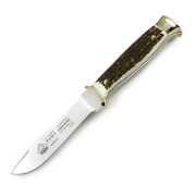 Puma Jagdnicker Nach Frevert  Stag Handle Fixed Blade Hunting Knife, Leather Sheath - 113587