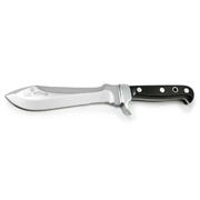 Puma White Hunter Buffalo Horn Handle Fixed Blade Knife, Leather Sheath - 146375