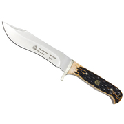 Puma SGB Buffalo Hunter Jigged Bone Fixed Blade Knife, Leather Sheath - 6817200B