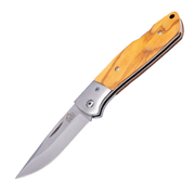 Puma TEC Olive Wood Lockback Folder Knife - 7316312