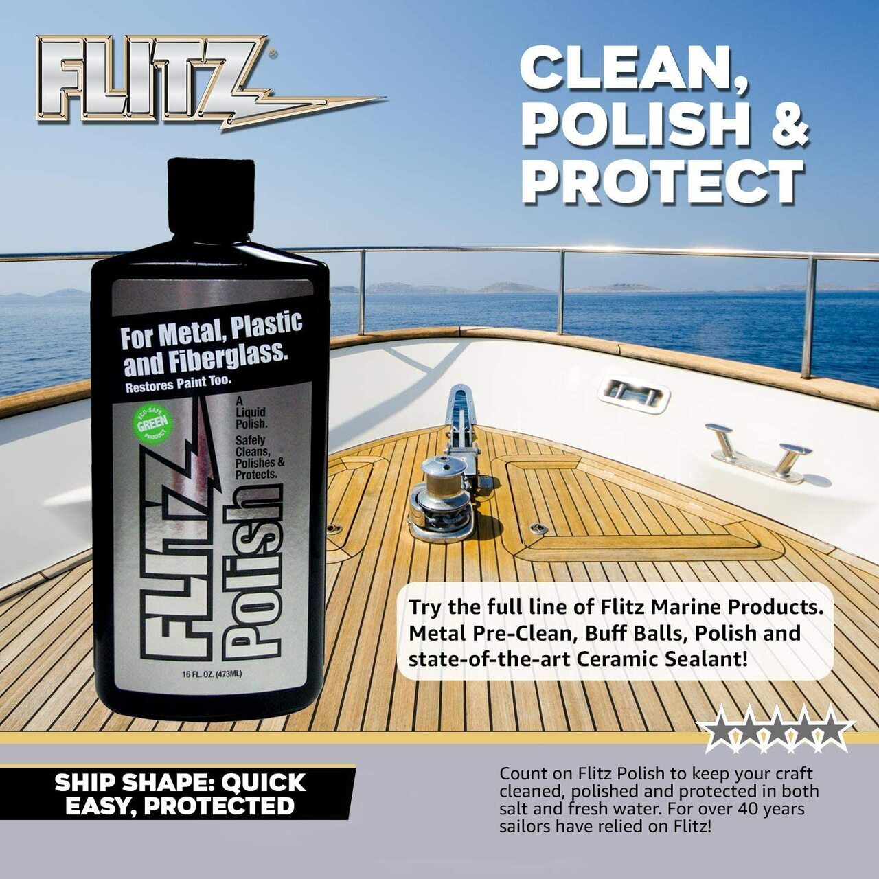 Flitz Paste Polish for Metals, Fiberglass, Plastic & Paint