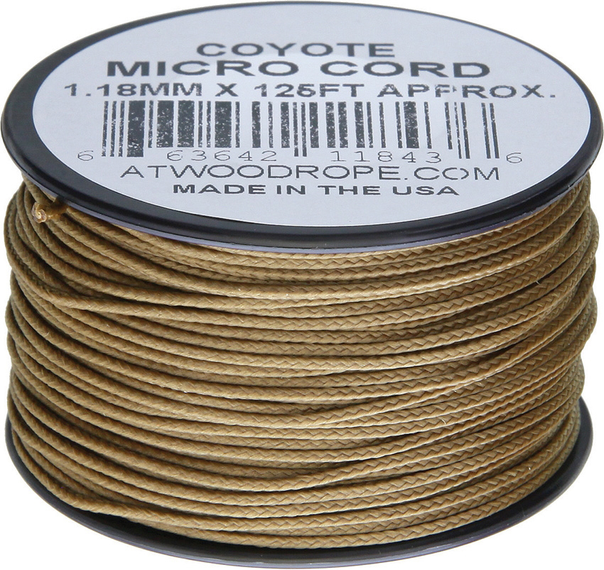 Atwood Rope MFG Micro Cord (100lb/46kg) 38m Made in USA, Various Colours - Picture 10 of 33