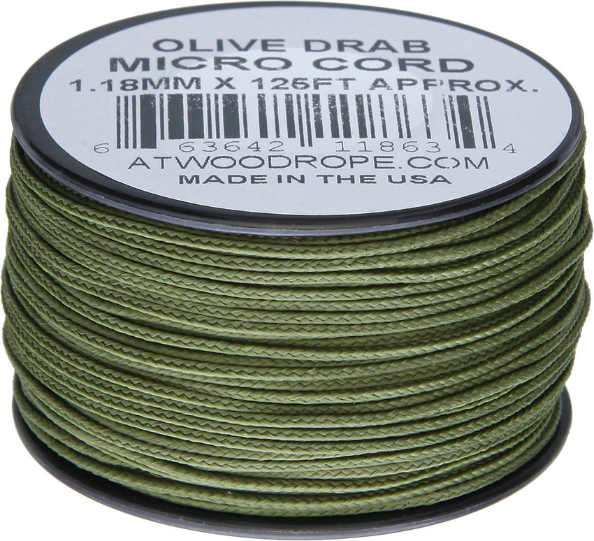 Atwood Rope MFG Micro Cord (100lb/46kg) 38m Made in USA, Various Colours - Picture 23 of 33
