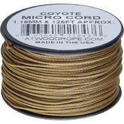 Atwood Rope MFG Micro Cord (100lb/46kg) 38m Made in USA, [Colour: Coyote]