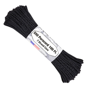 Atwood Rope MFG Paracord (550lb/249kg) 30m Made in USA, [Colour: Black]