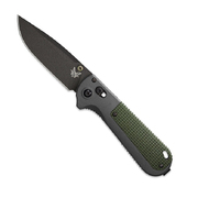 Benchmade Redoubt Black CPM-D2 Steel Overlander Gray w/ Forrest Green Handle Folder Knife - 430BK