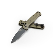 Benchmade Bugout Smoked Grey CPM-S30V Steel Ranger Green Handle Folder Knife - 535GRY-1