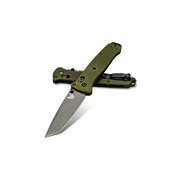 Benchmade Bailout Grey CPM M4 Steel Woodland Green Rescue Folder Knife - 537GY-1