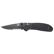 Benchmade Griptilian Black Searrated CPM-S30V Steel Black Handle Folder Knife - 551SBK-S30V