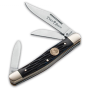 Boker Traditional Series Medium Stockman Jigged Black Bone Folding Knife 110728
