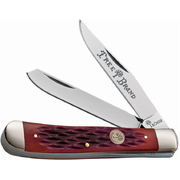 Boker Traditional Series Trapper Jigged Red Bone Folding Knife 110747