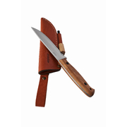 BPS Knives Adventurer CSHF Bushcraft Fixed Blade Knife, Firestarter, Leather Sheath