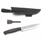 BPS Knives Nighthawk Adventurer SSHF Bushcraft Fixed Blade Knife, Firestarter, Leather Sheath