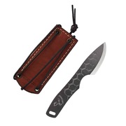 BPS Knives Techno Bee SSH EDC Fixed Blade Knife, Leather Sheath