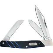 Buck Stockman Black/Blue G10 Folding Knife 371BKSWM-B