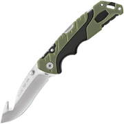 Buck Pursuit Large Guthook Skinner Folding Knife 660GRG, Nylon Sheath