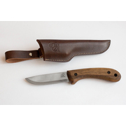 BeaverCraft BSH2 – Traditional Bushcraft Knife (Walnut Handle + Leather Sheath)