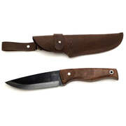 BeaverCraft BSH3 – Traditional Bushcraft Knife (Walnut Handle + Leather Sheath) w/ Blued Steel