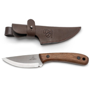 BeaverCraft BSH7 Wild Harvest – Carbon Steel Bushcraft Knife (Walnut Handle + Leather Sheath)