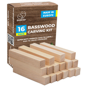 BeaverCraft BW16 – Wood Carving Basswood Block 16pcs Set