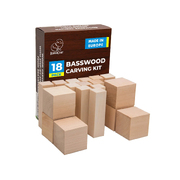 BeaverCraft BW18 – Wood Carving Basswood Block 18pcs Set