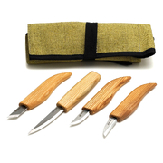 BeaverCraft S07 – Basic Carving Tool Set (4 Knives in Roll)