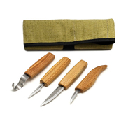 BeaverCraft S09 – Wood Carving Tool Set (4 Knives in Roll)