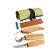 BeaverCraft S13 – Spoon Carving Tool Set (3 Knives + Accessories in Roll)