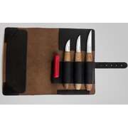 BeaverCraft S19X – Premium Whittling Tool Set (3 Deluxe Knives + Accessories in Leather Case)