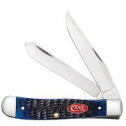 Case Rogers Jig Navy Blue Bone (SS) Large Trapper Folder Knife #07051