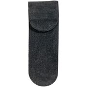 Case Soft Black Suede Leather Pouch (Large) to Suit 4.5" Knife