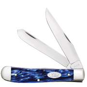 Case Sparxx Smooth Blue Pearl Kirinite® (SS) Large Trapper Folder Knife #23431