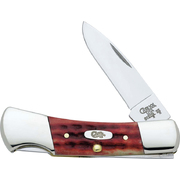 Case Pocket Worn Old Red Bone Corn Cob Jig Lockback Knife #2758