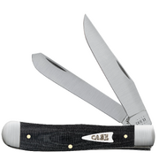 Case Smooth Black Micarta (SS) Large Trapper Folder Knife #27730