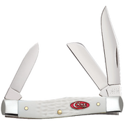 Case Sparxx Standard Jig White Synthetic (SS) Medium Sloped Bolster Stockman Folder Knife #60184