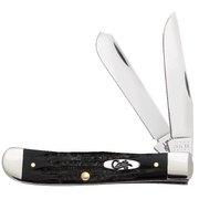 Case Jigged Buffalo Horn (SS) Large Trapper Folder Knife #65010