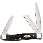 Case Jigged Buffalo Horn (SS) Medium Stockman Folder Knife #65012