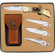 Case Gift Boxed Amber Peach Seed Jig XX-Changer Lockback Knife #00050