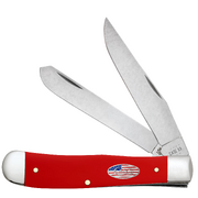 Case American Workman Smooth Red Synthetic (CS) Large Trapper Folder Knife #73930
