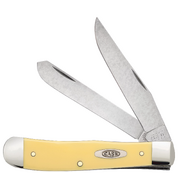 Case Yellow Synthetic (SS) Large Trapper Folder Knife w/ Pocket Clip #81091