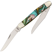 Case Muscrat Abalone (SS) Twin Clip Blade Folder Knife #9200AB