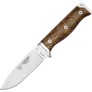 Cudeman MT-5 Walnut Bohler N-695 Steel Survival Fixed Blade Knife, Leather Sheath - 120-G