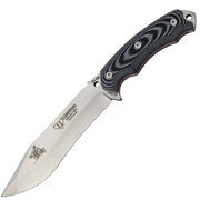 Cudeman JJ.SK2 Black Micarta Bohler N-695 Steel Survival Fixed Blade Knife, Leather Sheath - 125-MC