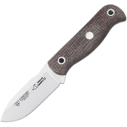 Cudeman Sanabria II Vanadium Steel Bushcraft Fixed Blade Knife, Leather Sheath - 182-Y