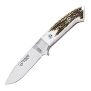 Cudeman Akeley Deer Stag Bohler N690CO Steel Hunting Fixed Blade Knife, Leather Sheath - 254-C