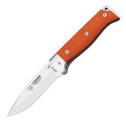 Cudeman MT-4 Orange G10 Bohler N690CO Steel Survival Folding Blade Knife, Leather Sheath - 384-J