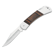 Excalibur Castle Wooden Handle 2.4" Clip Point Folding Knife