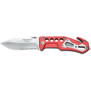 Black FOX Rescue Knife, Red Aluminium Folder Knife - Model BF-117