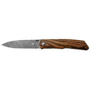 FOX TERZUOLA, Damascus Steel, Bocote Wood Gentleman’s Folder Knife - Model FX-525 DB
